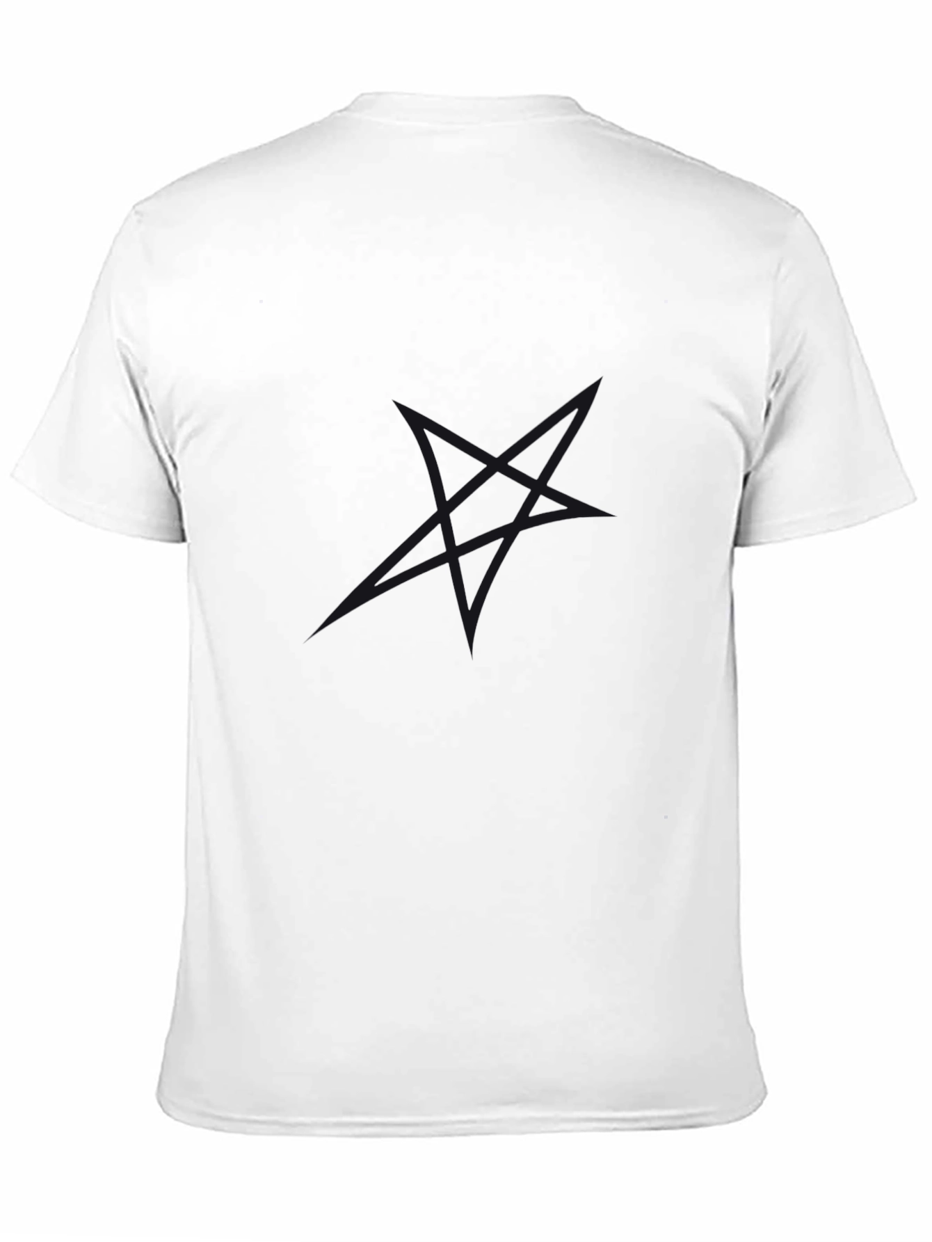 Mens Solid Black Crew Neck T-Shirt
