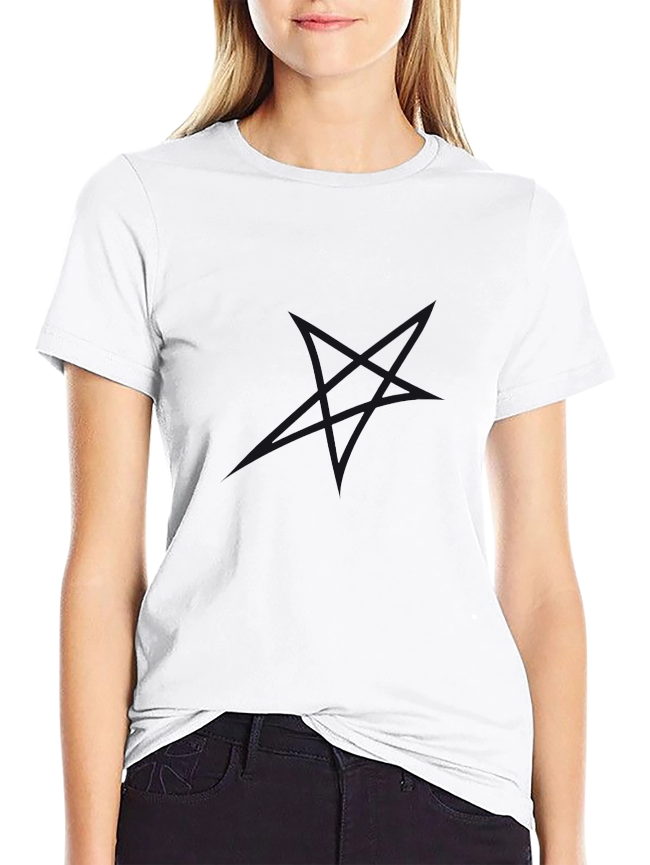 Mens Solid Black Crew Neck T-Shirt