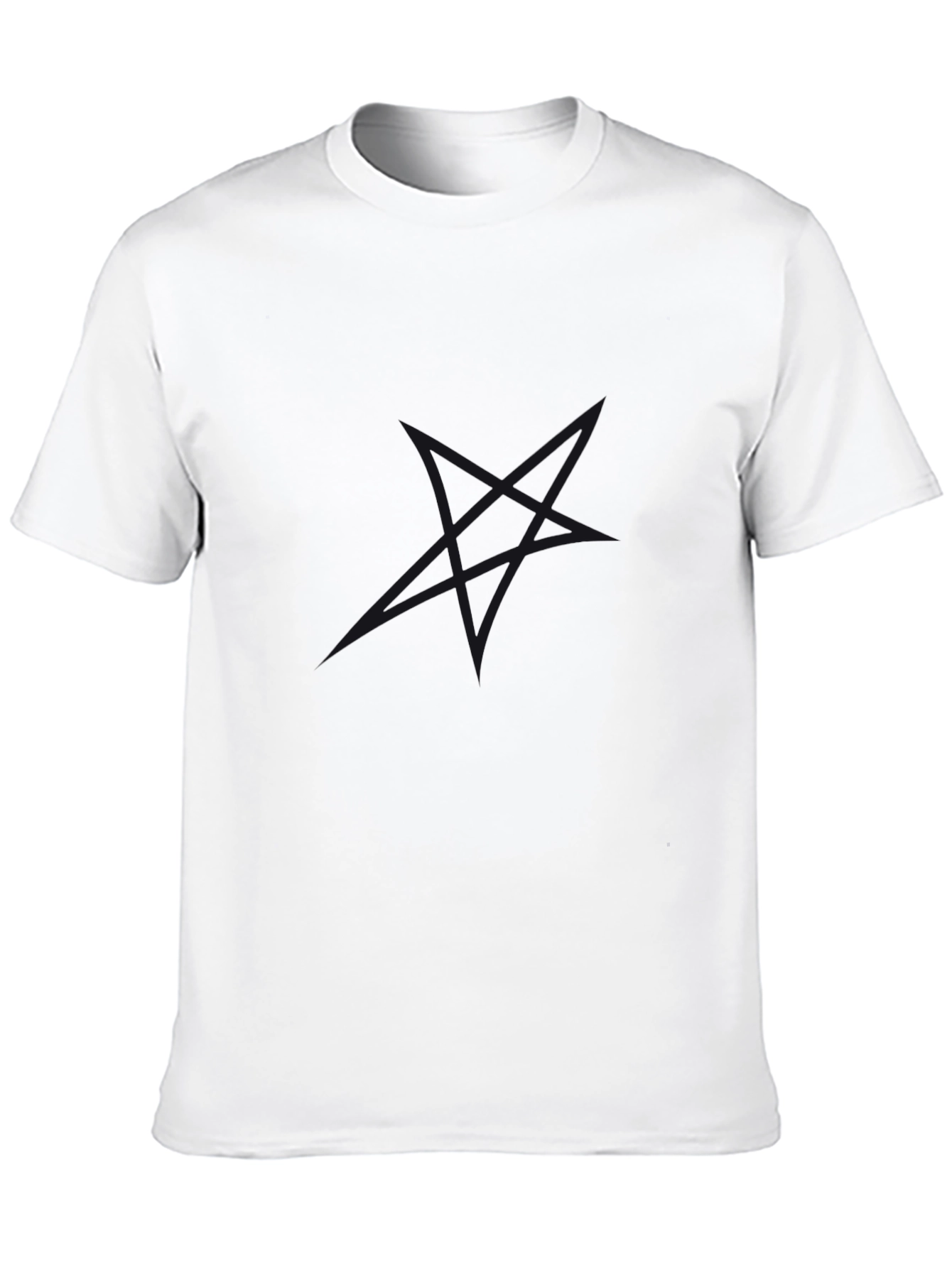 Mens Solid Black Crew Neck T-Shirt