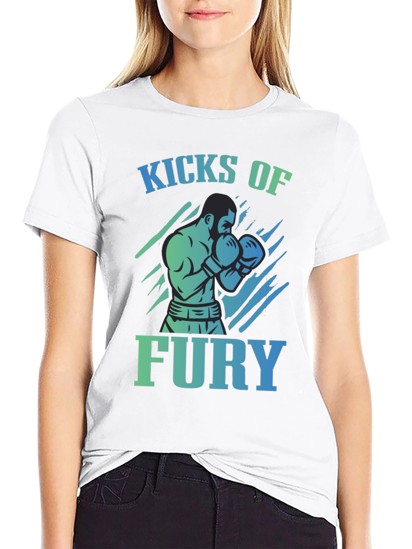 Kicks of Fury Graphic T-Shirt - Black