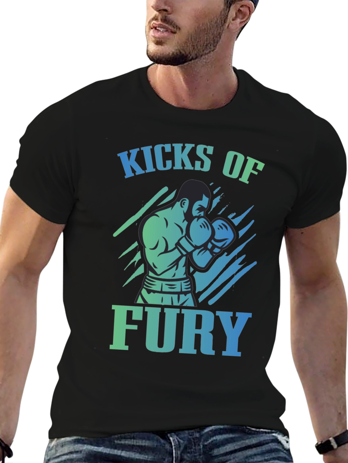 Kicks of Fury Graphic T-Shirt - Black