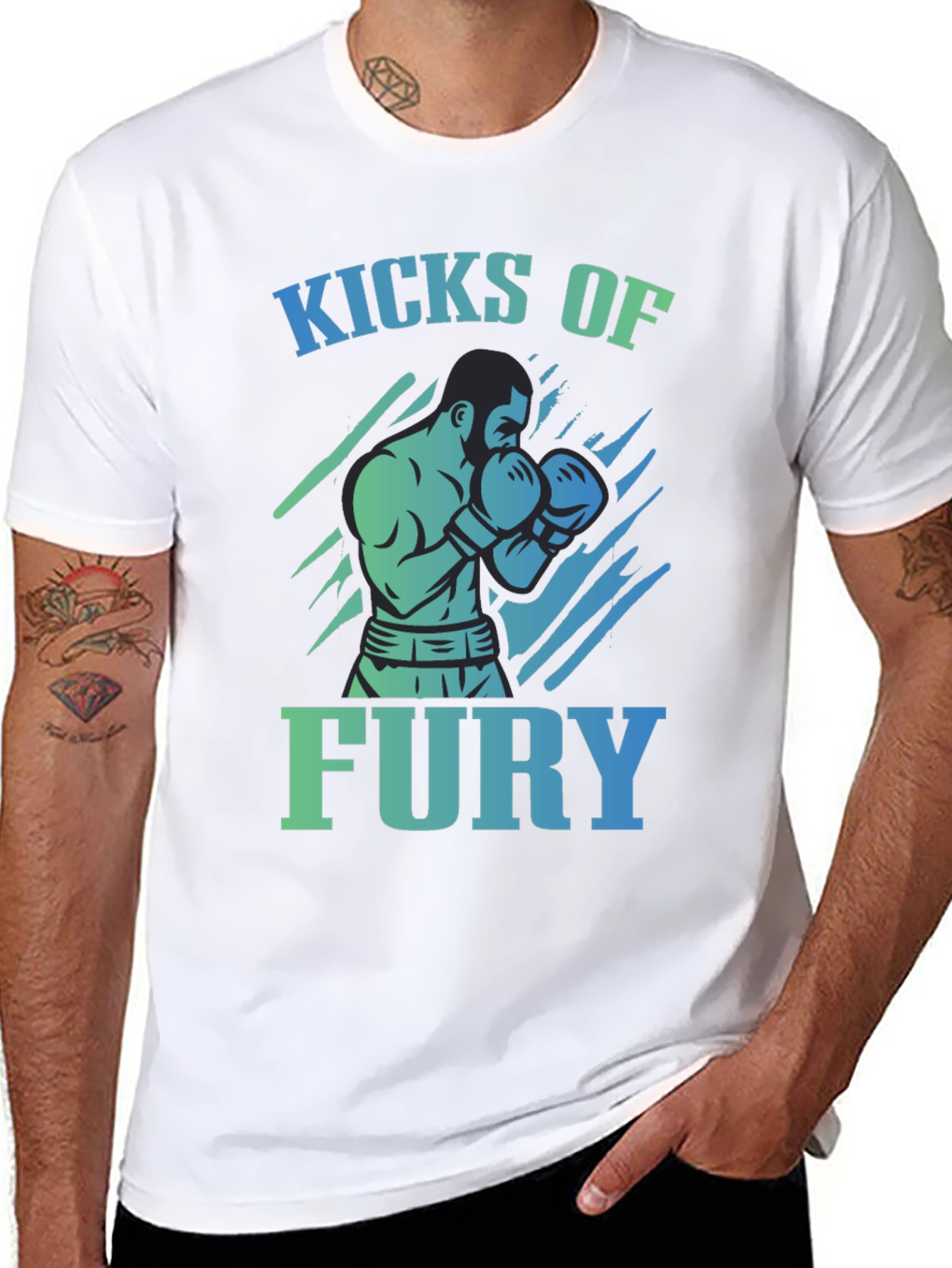 Kicks of Fury Graphic T-Shirt - Black