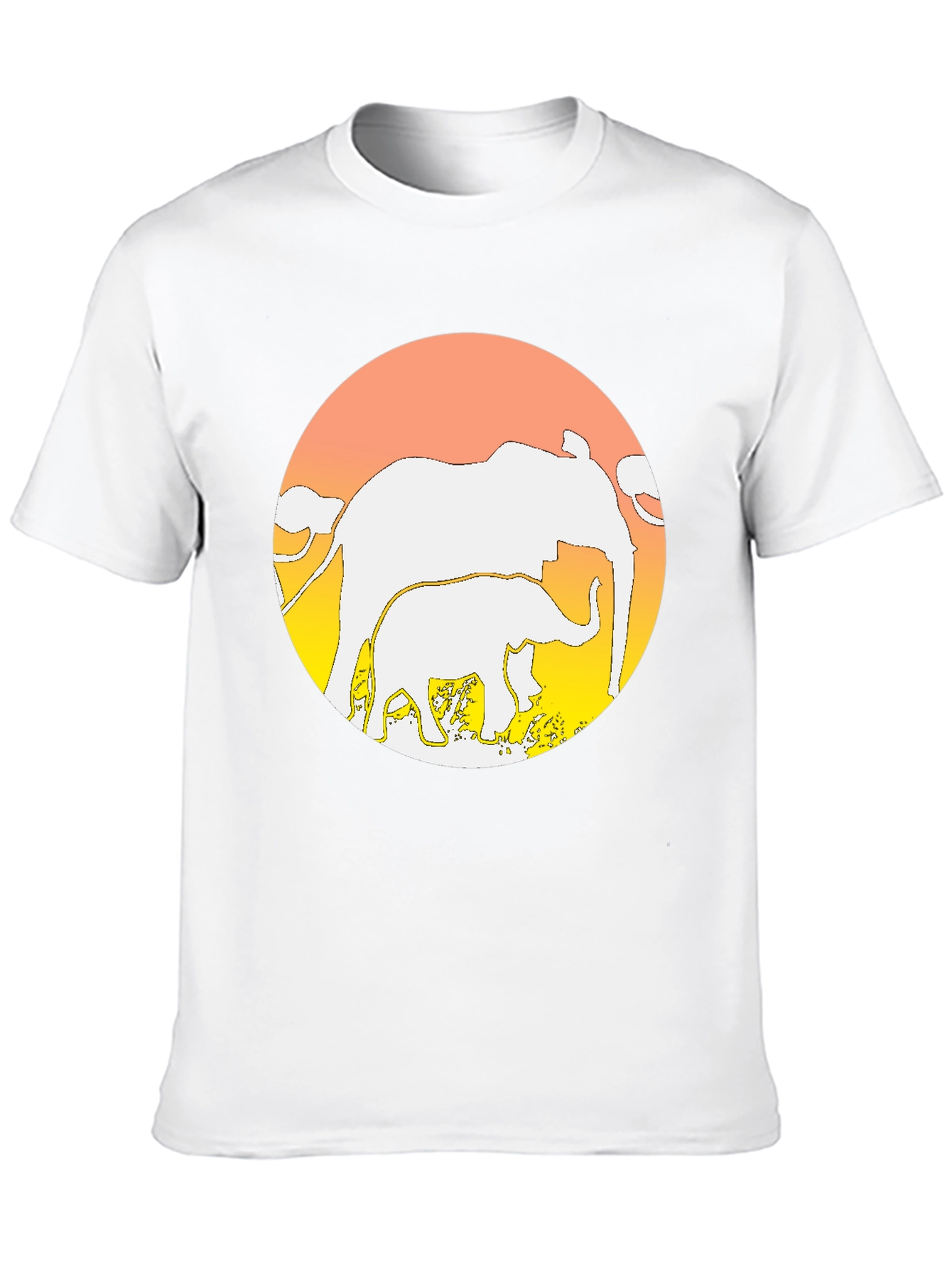 Elephant Sunset T-Shirt - Graphic Tee