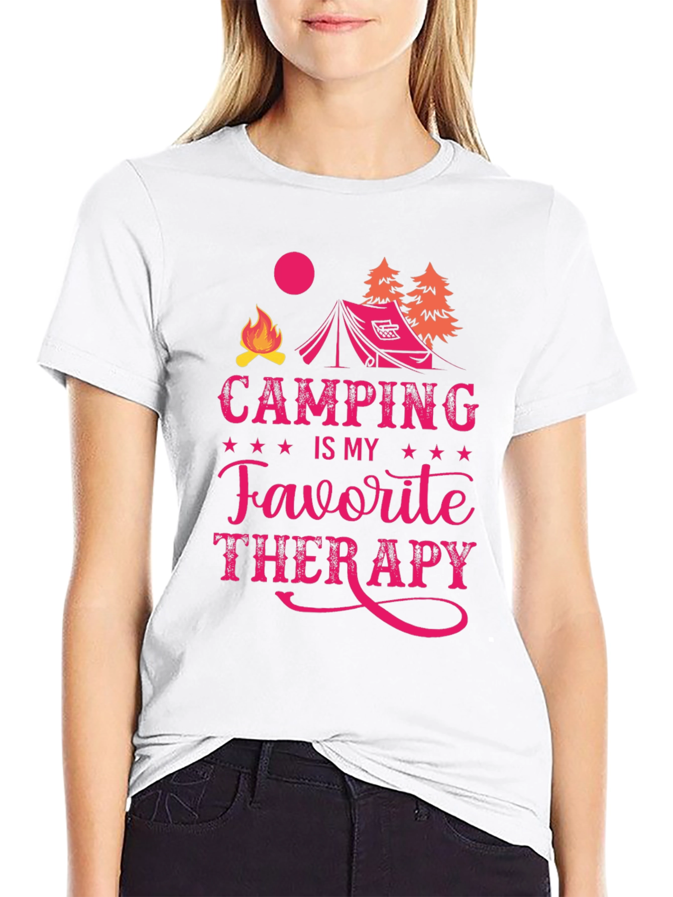 Camping is My Favorite Therapy Graphic Tee
