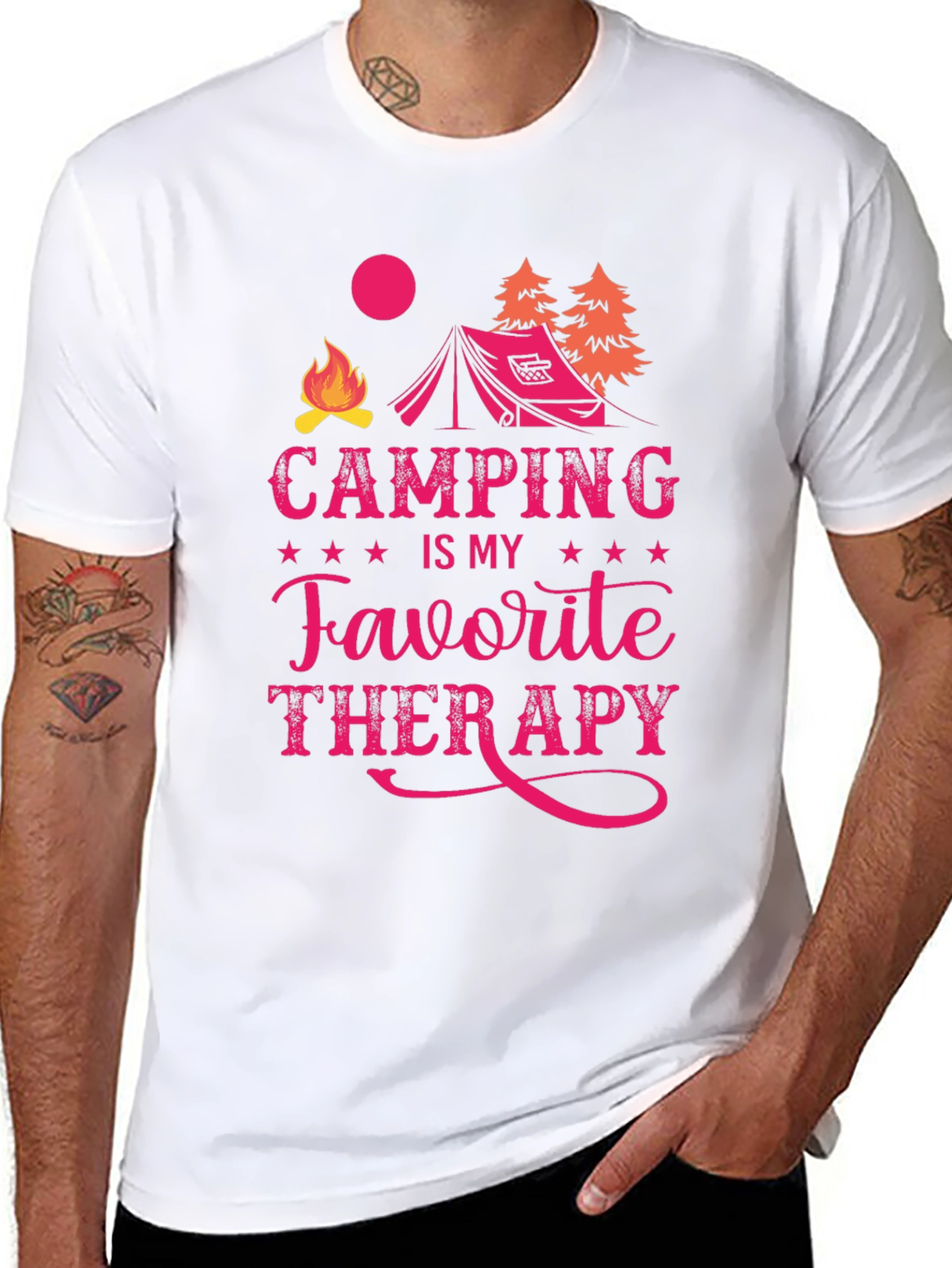 Camping is My Favorite Therapy Graphic Tee