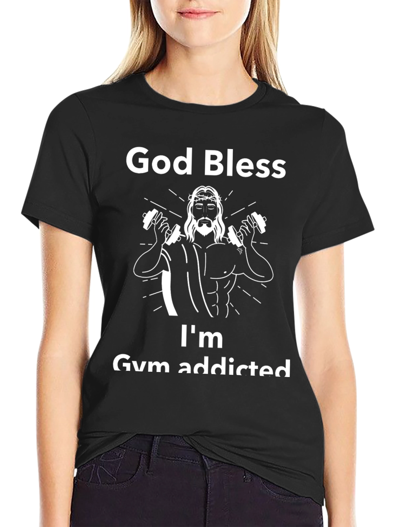 God Bless Gym Addicted T-Shirt