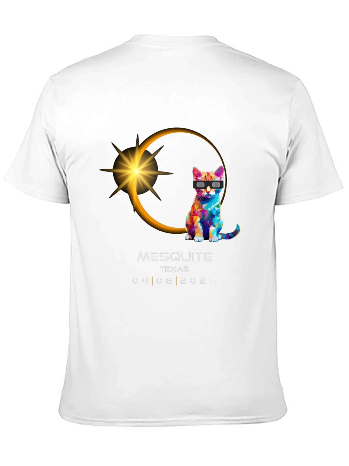 Mesquite Texas 2024 Eclipse Cat Graphic Tee
