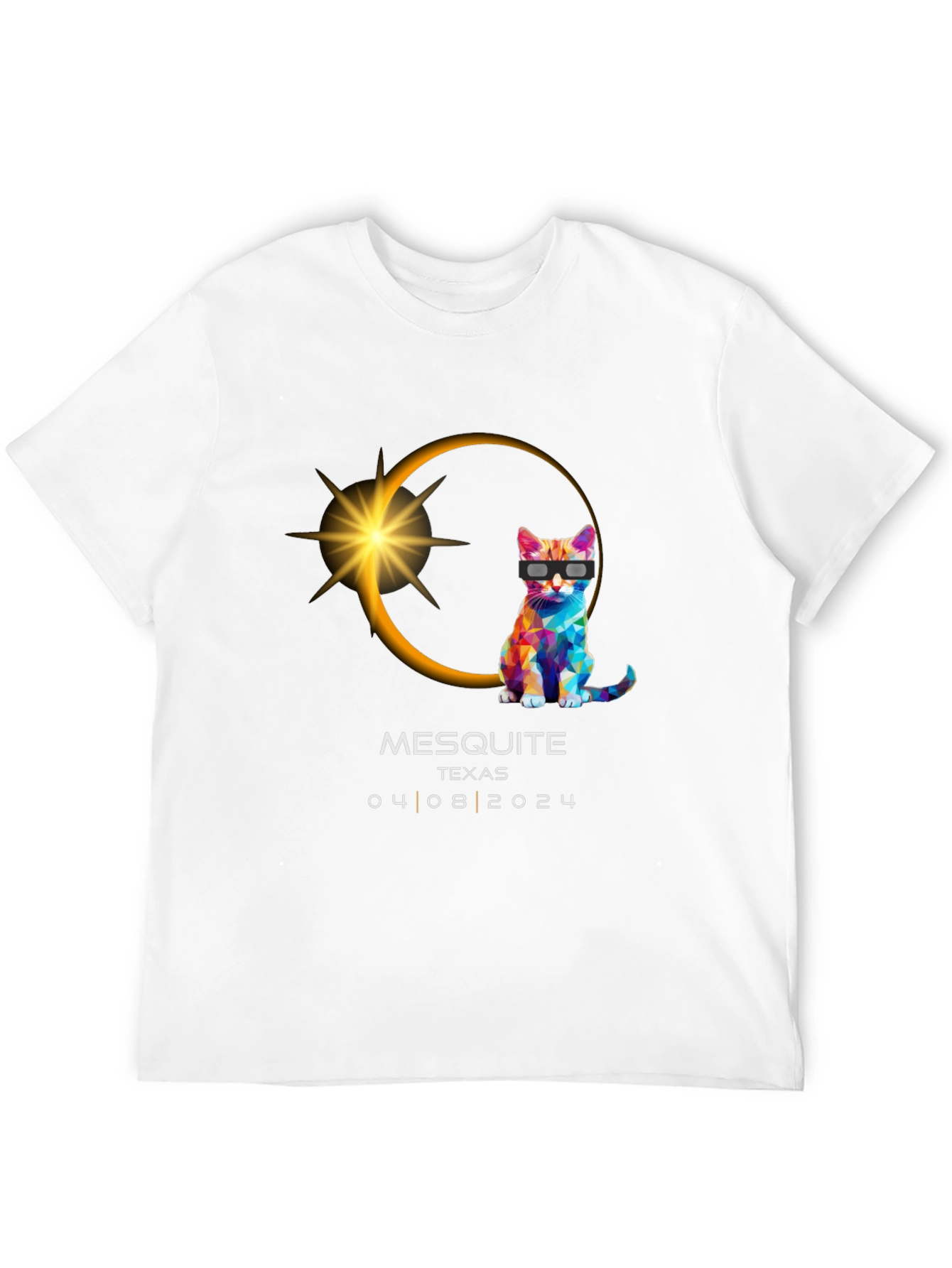 Mesquite Texas 2024 Eclipse Cat Graphic Tee