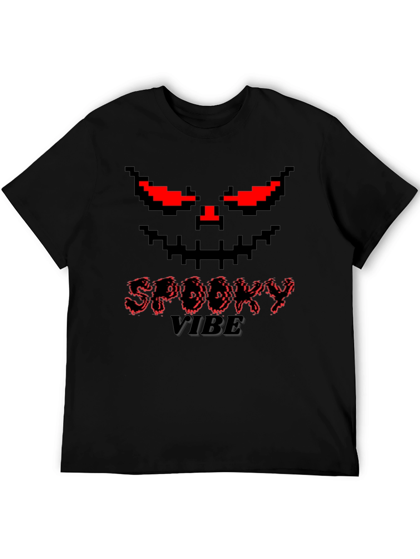 Spooky Vibe Pixel Face Graphic Tee
