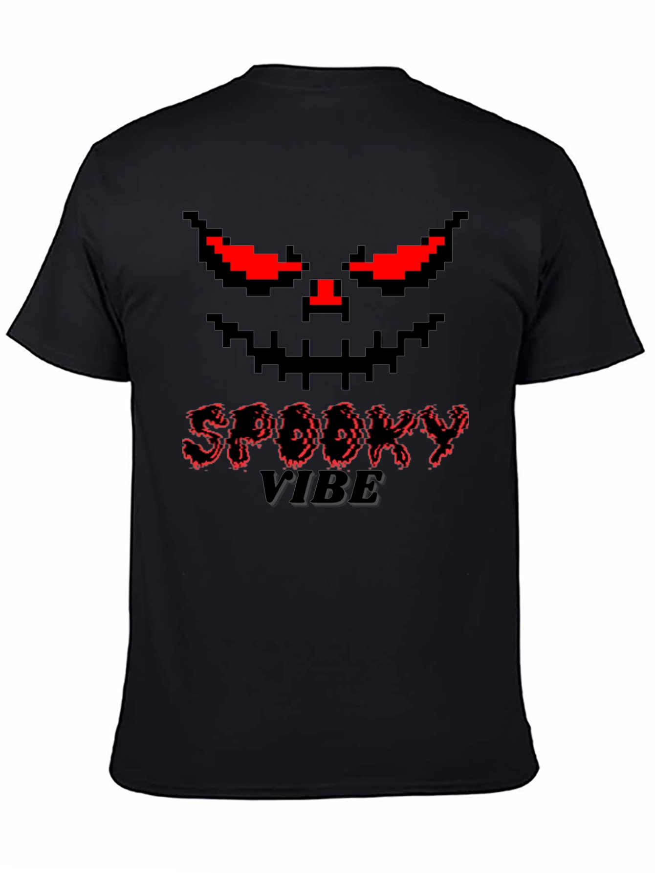 Spooky Vibe Pixel Face Graphic Tee