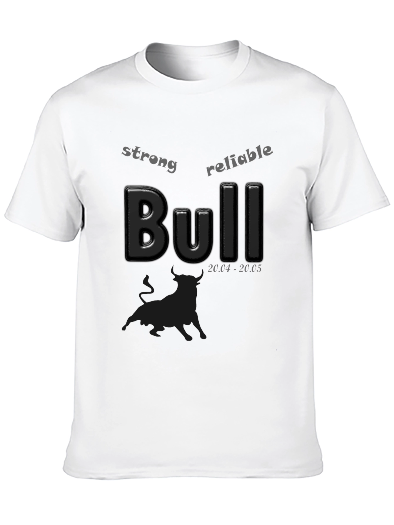 Strong Bull Black T-Shirt Taurus Zodiac Sign