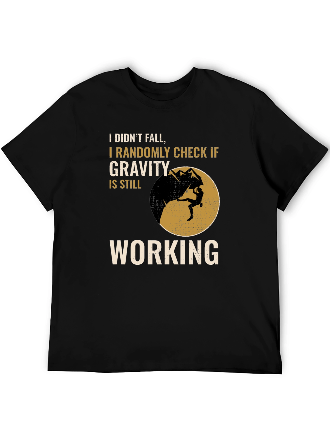 Gravity Check Graphic Tee - Rock Climbing Shirt