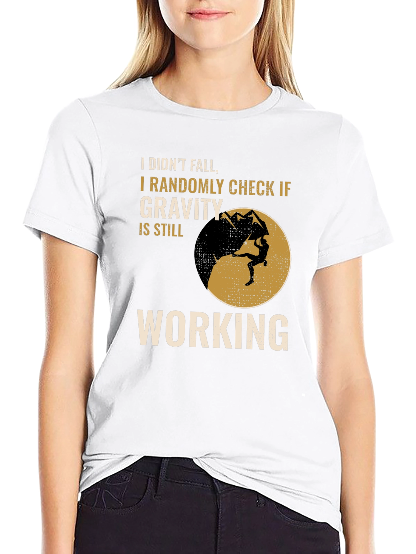 Gravity Check Graphic Tee - Rock Climbing Shirt