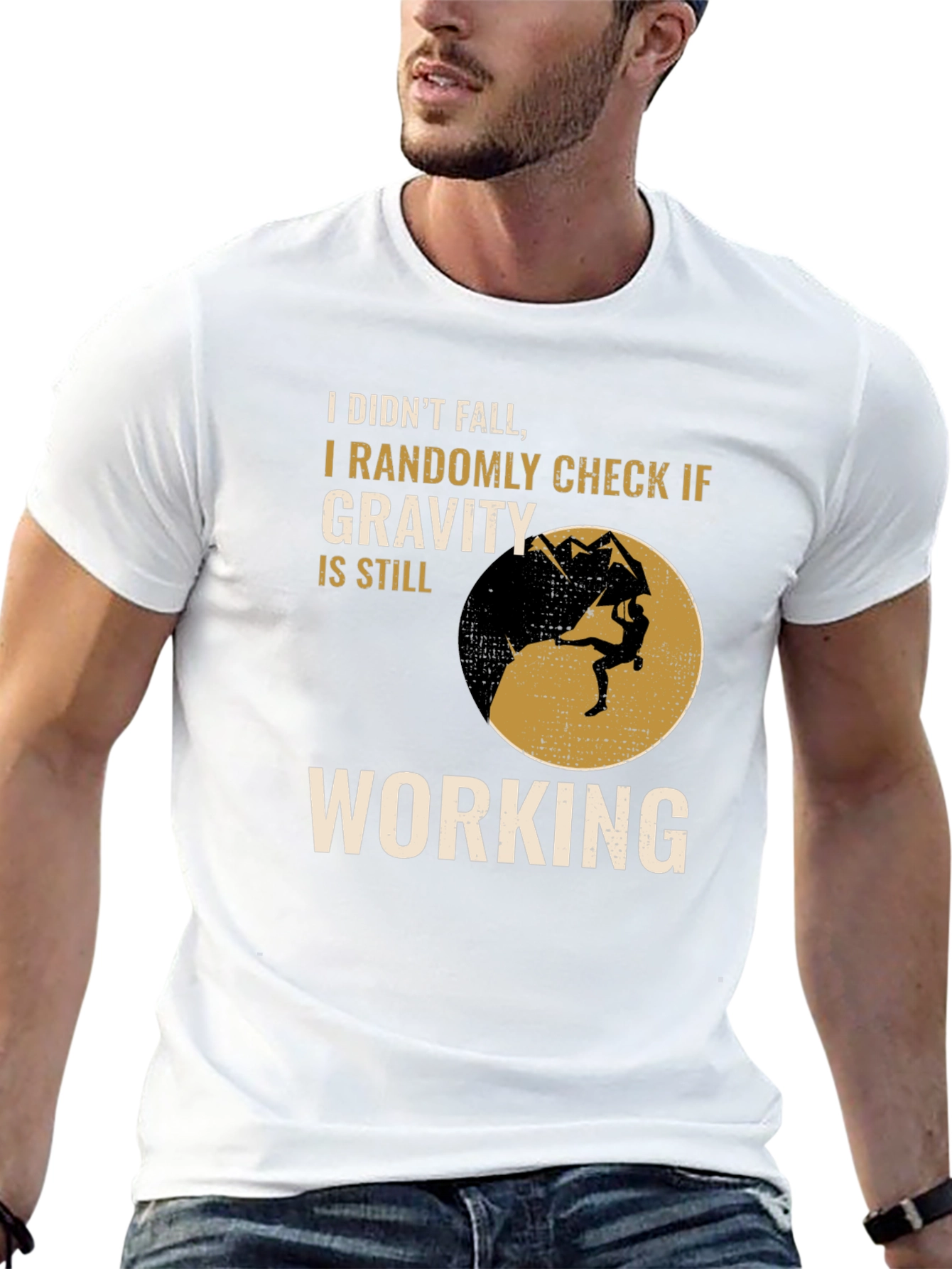 Gravity Check Graphic Tee - Rock Climbing Shirt