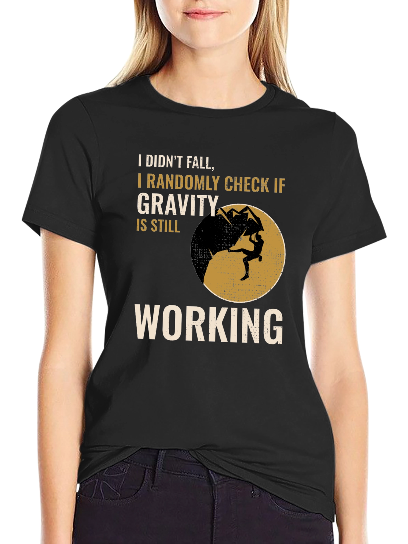 Gravity Check Graphic Tee - Rock Climbing Shirt
