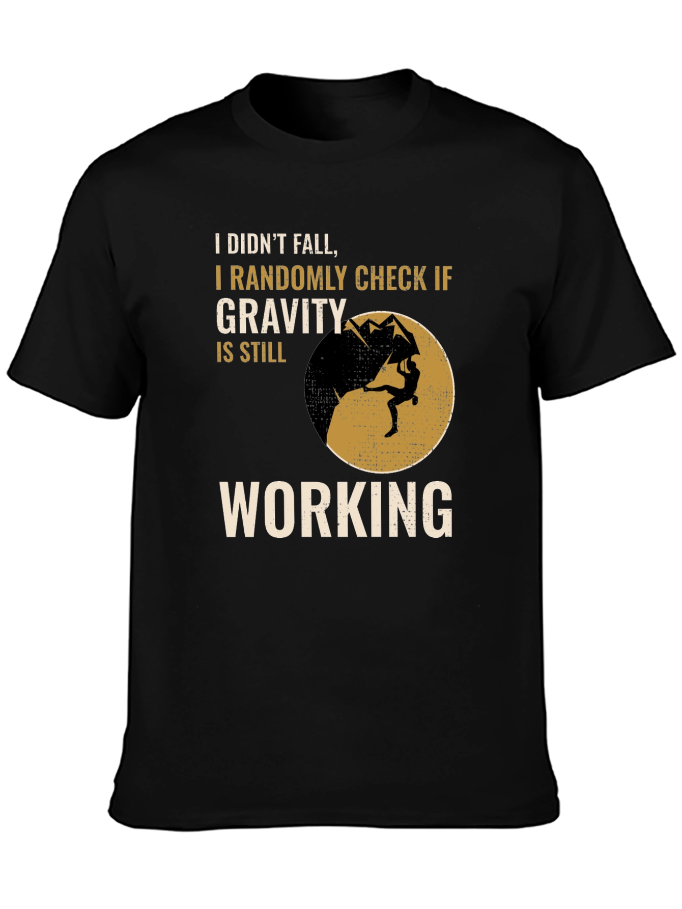 Gravity Check Graphic Tee - Rock Climbing Shirt