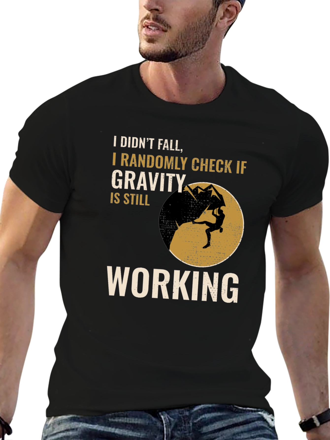 Gravity Check Graphic Tee - Rock Climbing Shirt