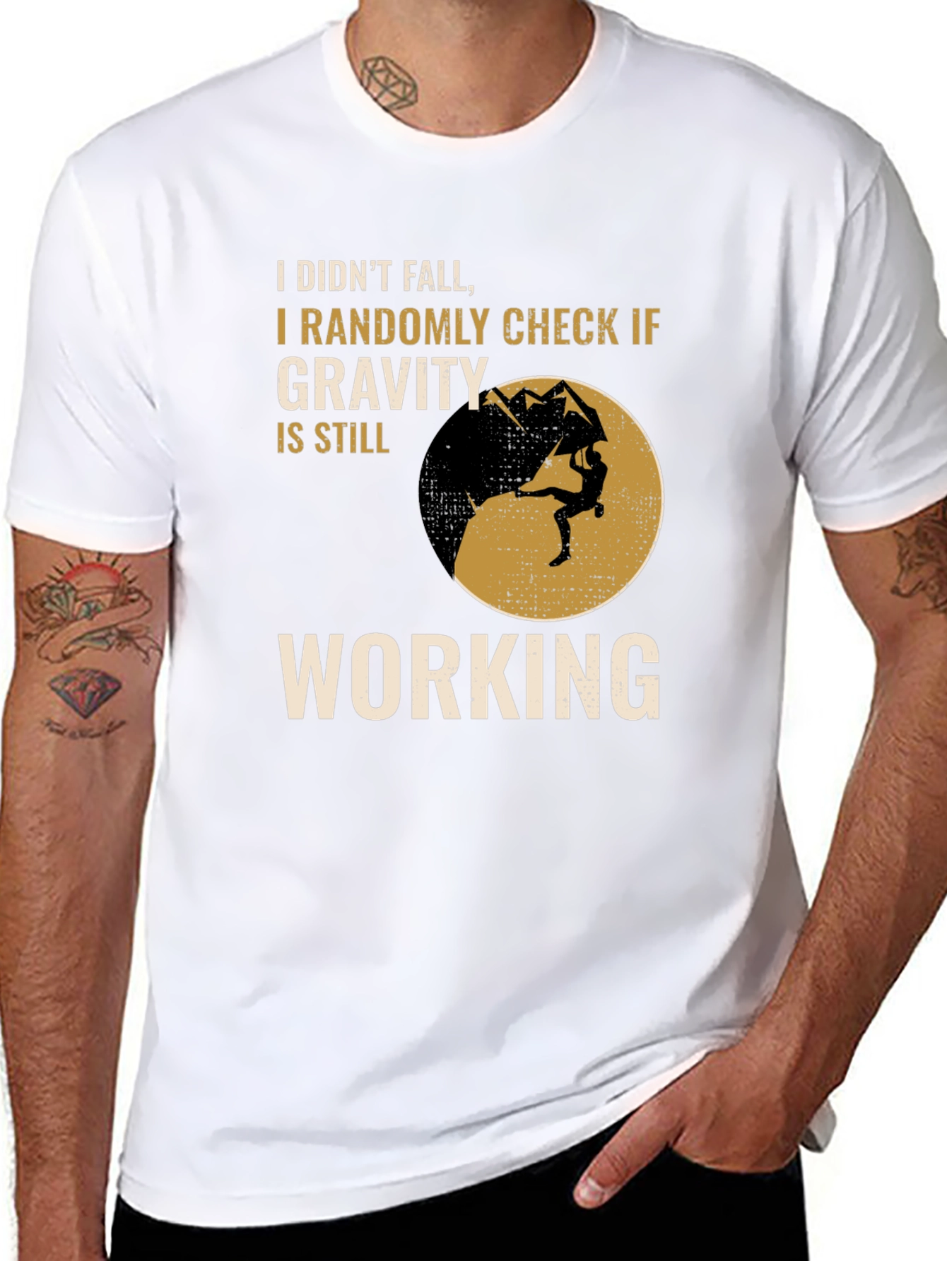 Gravity Check Graphic Tee - Rock Climbing Shirt