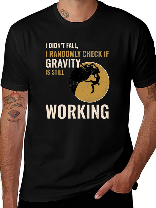 Gravity Check Graphic Tee - Rock Climbing Shirt