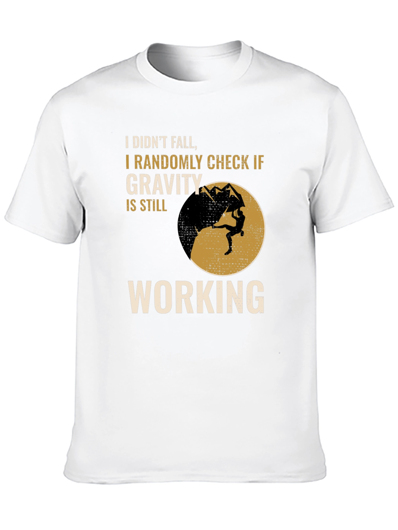 Gravity Check Graphic Tee - Rock Climbing Shirt