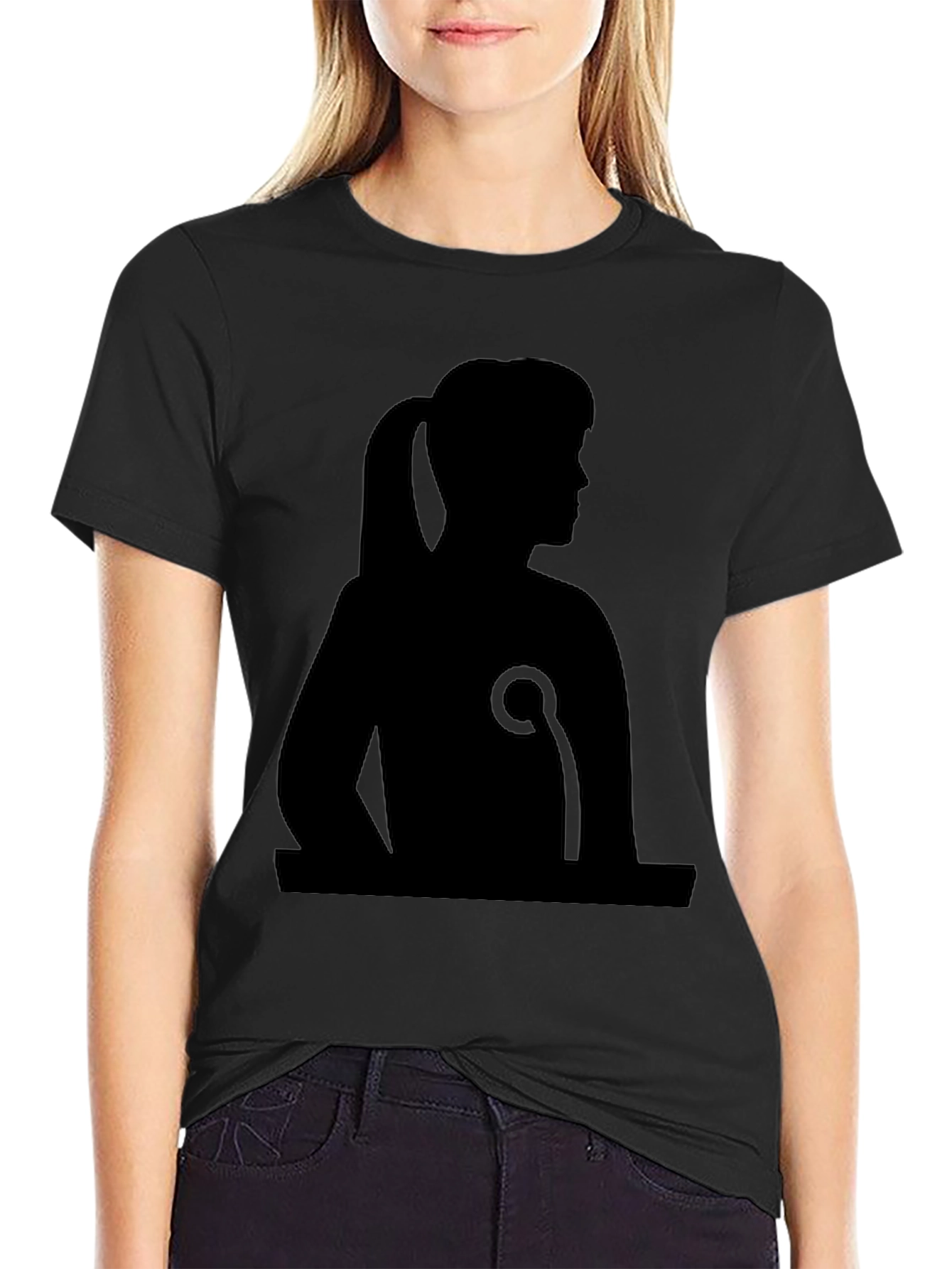 Silhouette Graphic Black Tee