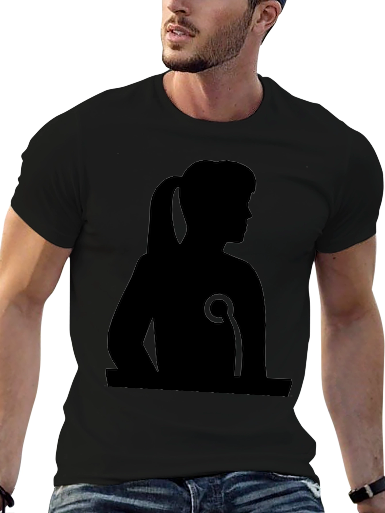 Silhouette Graphic Black Tee