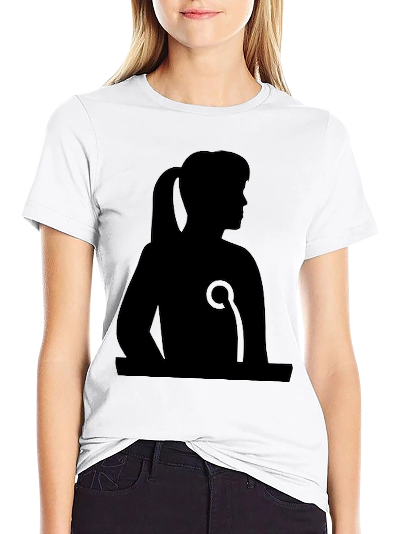 Silhouette Graphic Black Tee