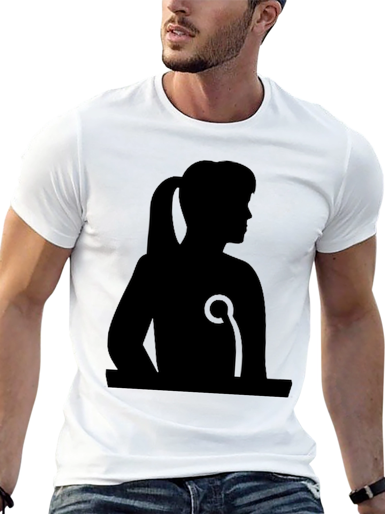 Silhouette Graphic Black Tee
