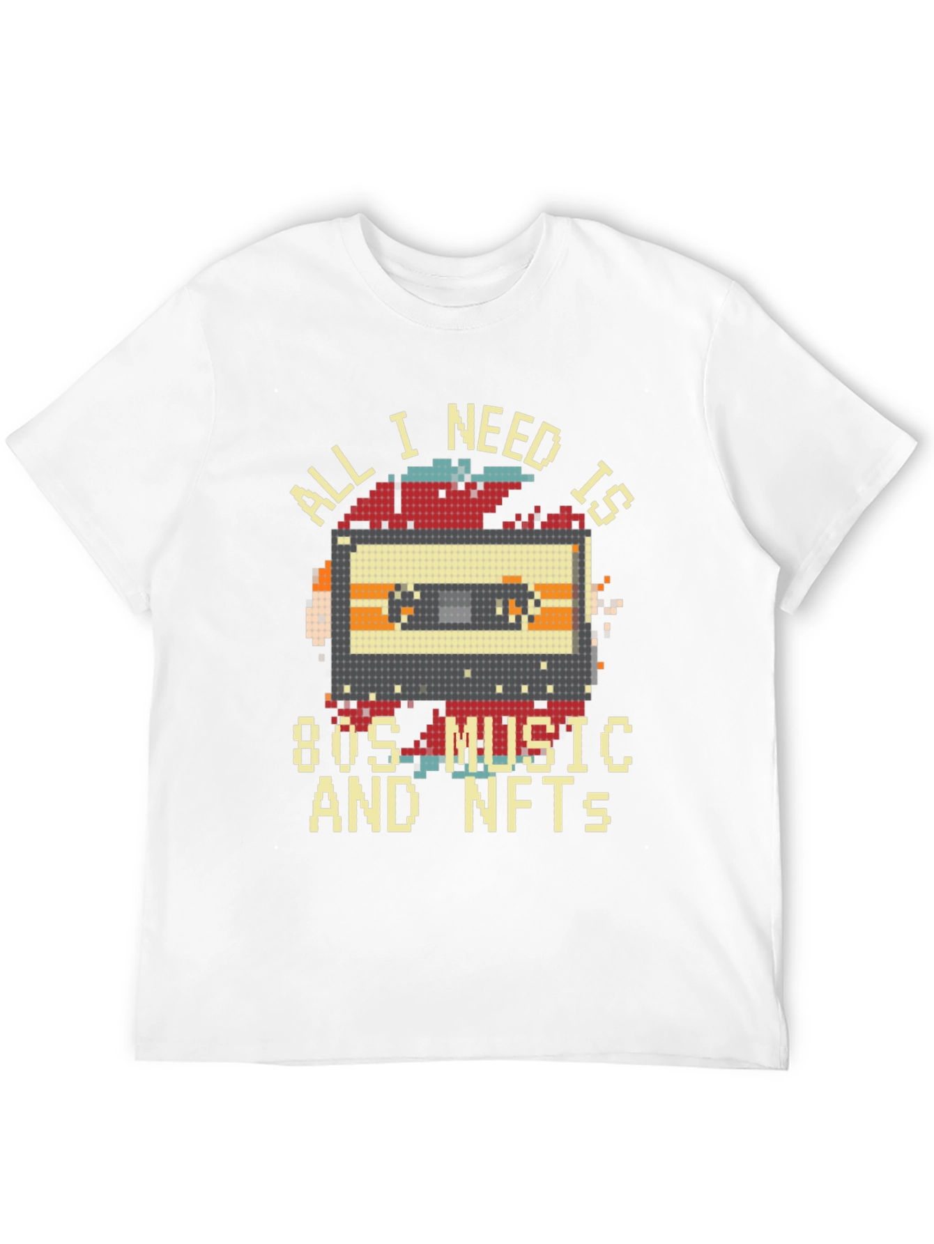 Retro 80s Music & NFTs Graphic T-Shirt