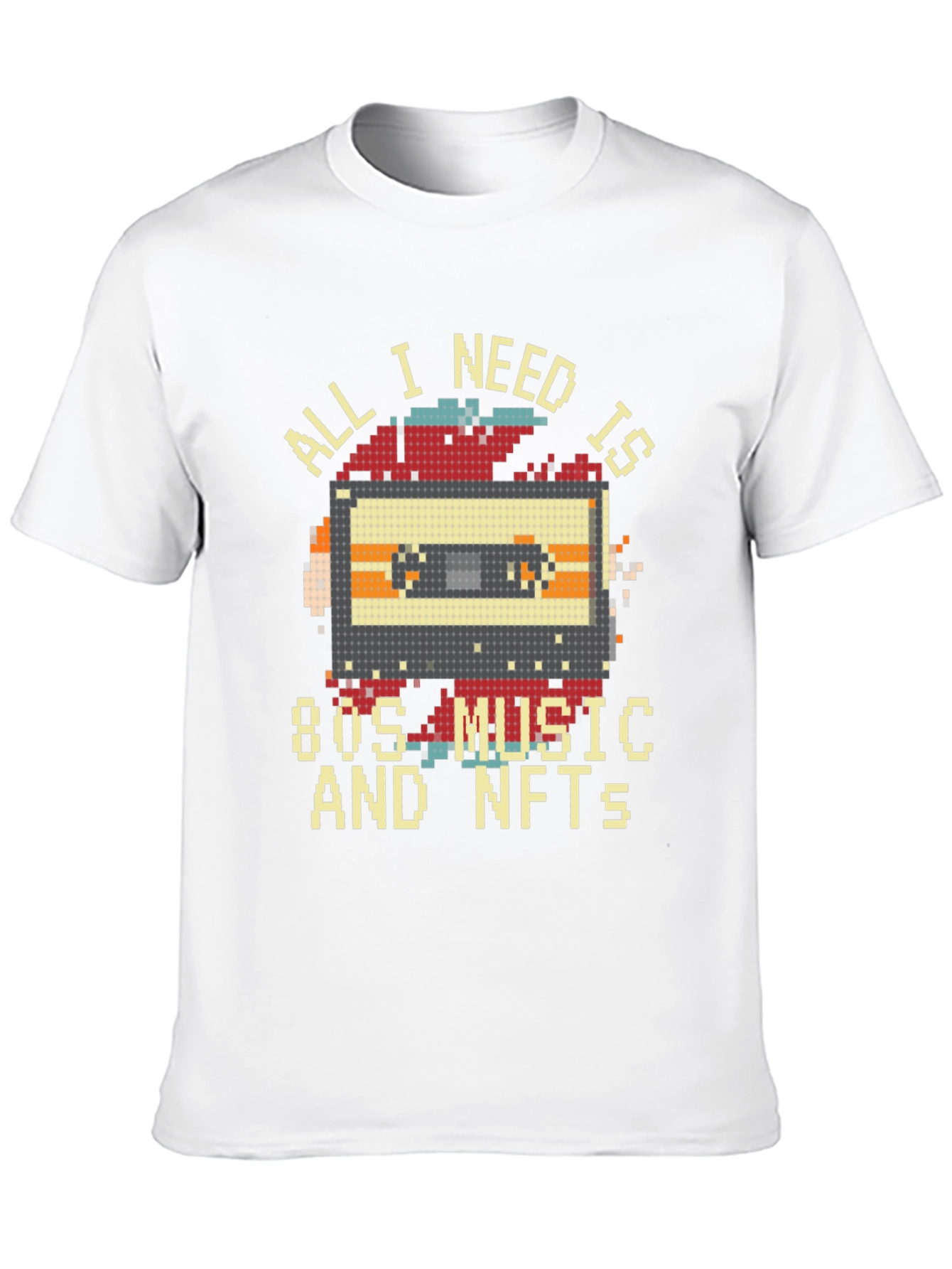 Retro 80s Music & NFTs Graphic T-Shirt