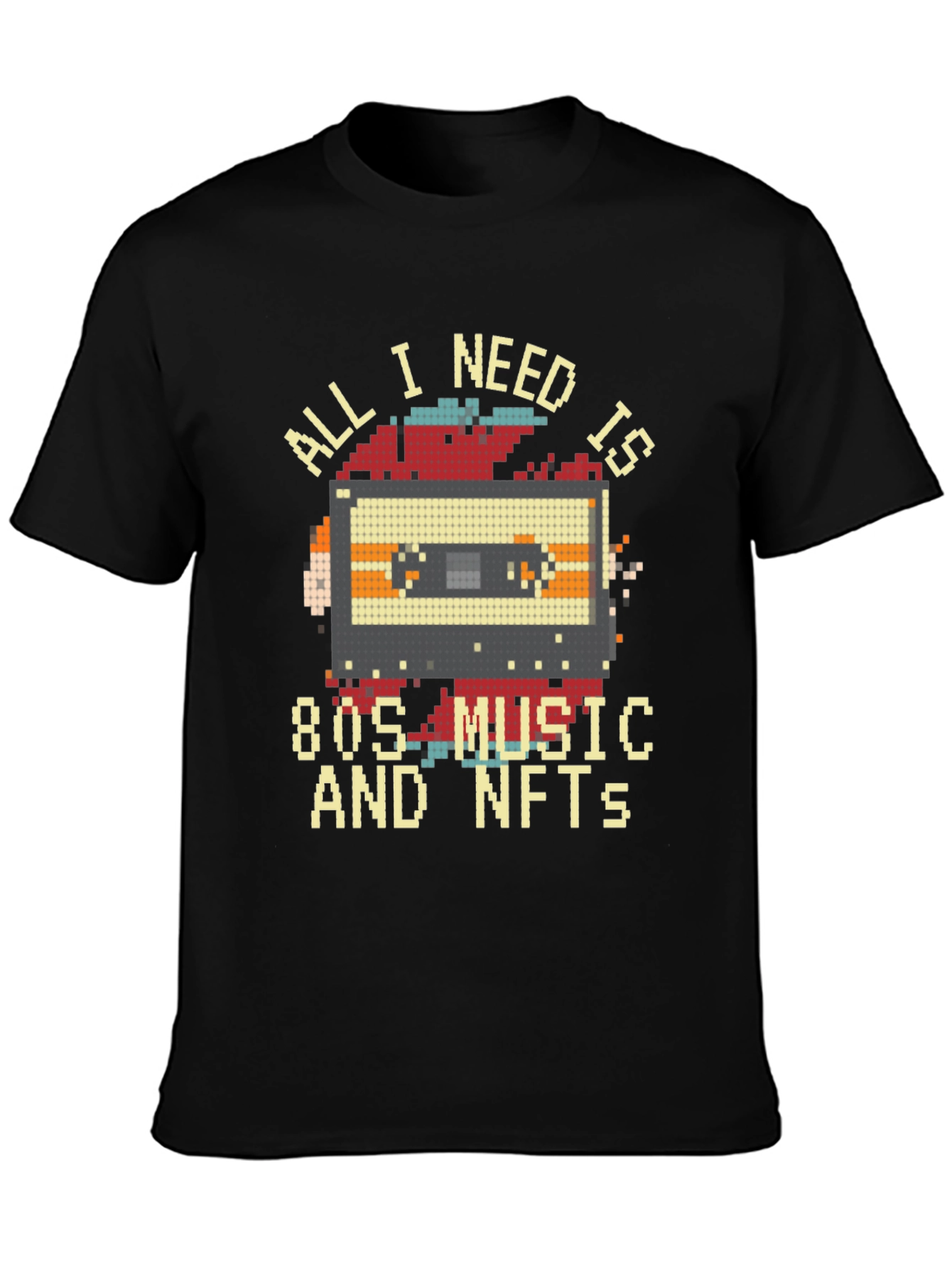 Retro 80s Music & NFTs Graphic T-Shirt