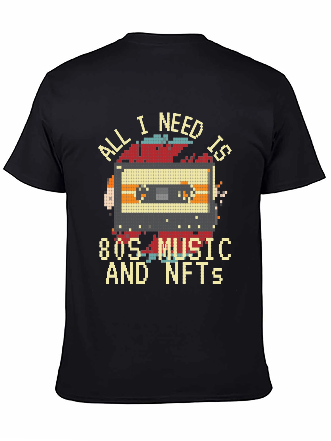 Retro 80s Music & NFTs Graphic T-Shirt