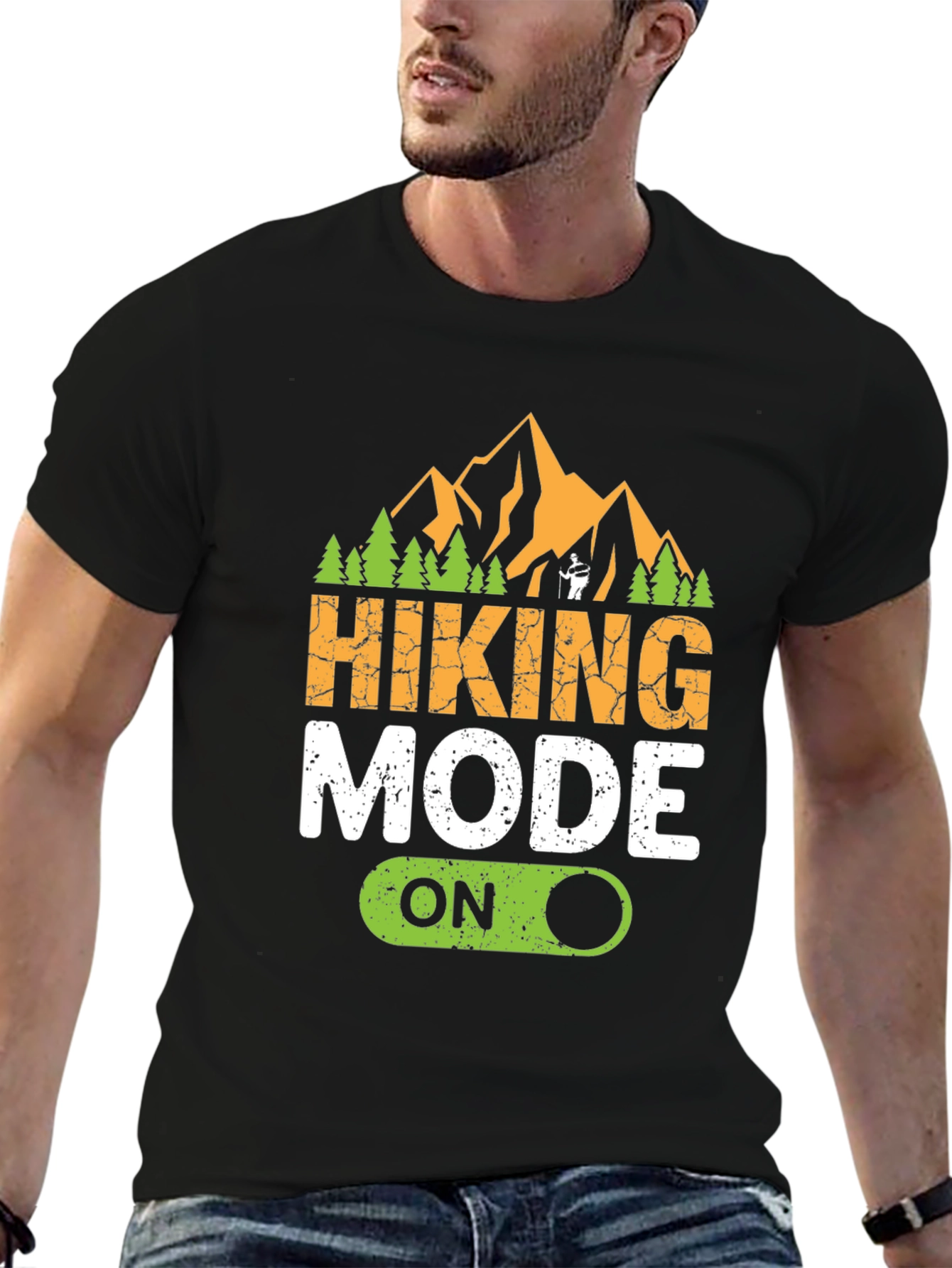 Hiking Mode On Graphic Tee - Adventure Ready Shirt