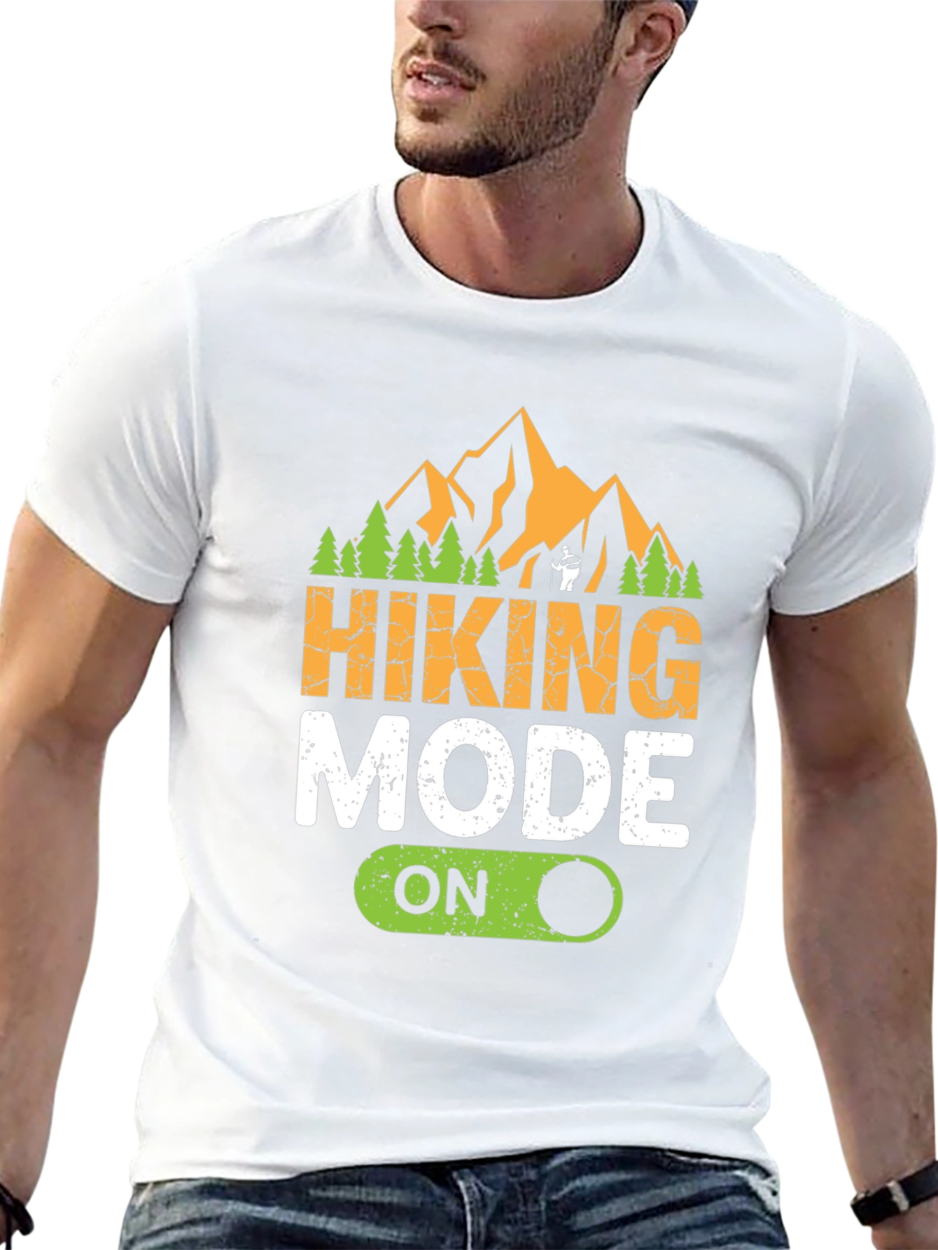 Hiking Mode On Graphic Tee - Adventure Ready Shirt