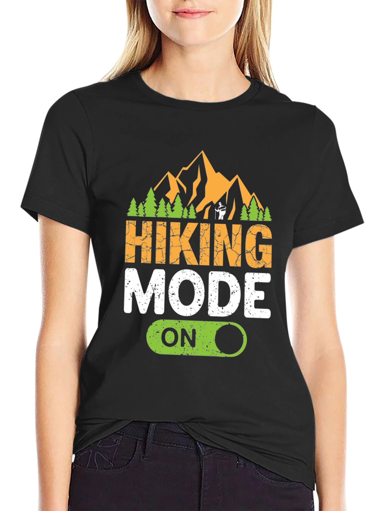 Hiking Mode On Graphic Tee - Adventure Ready Shirt