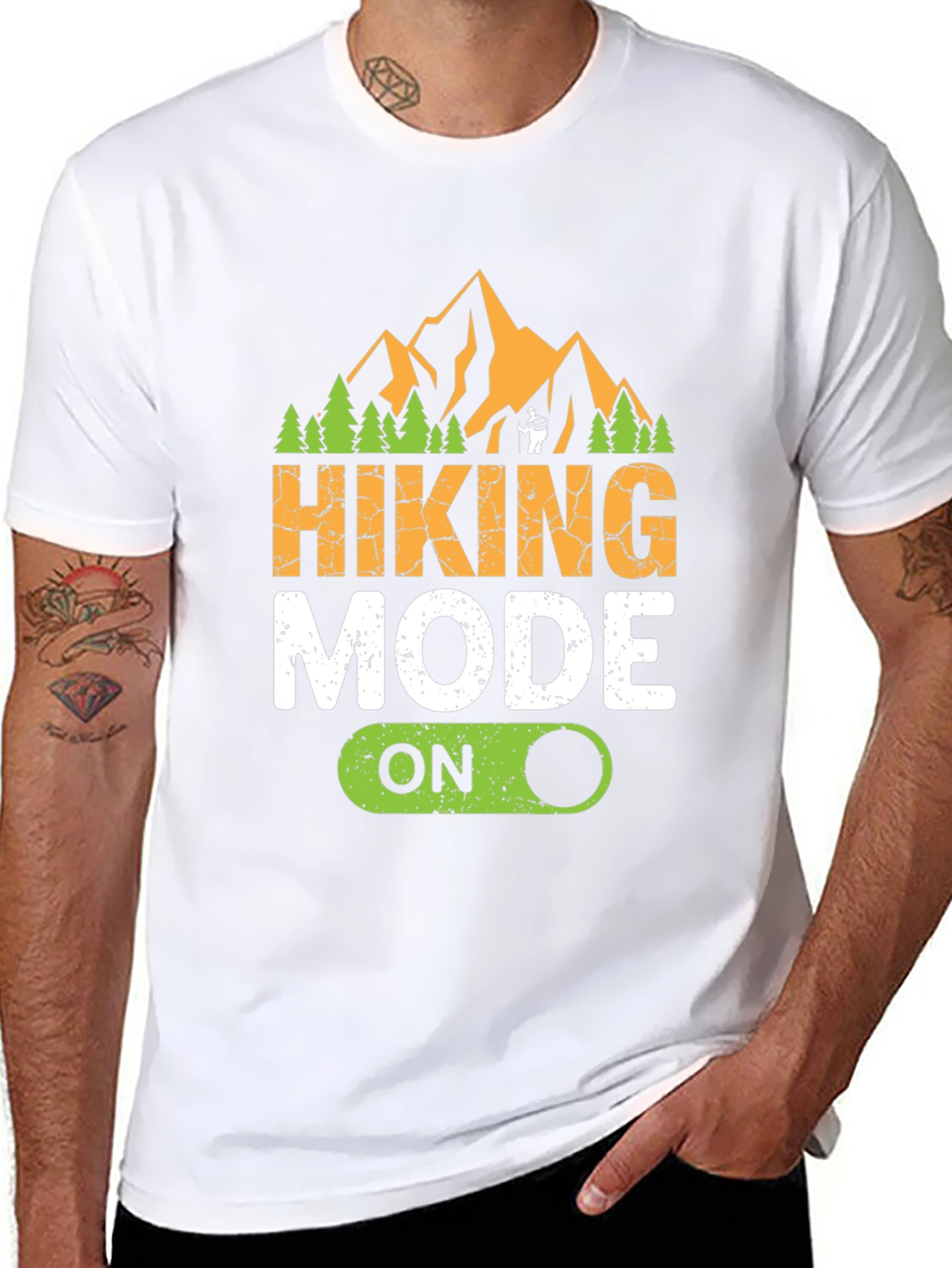 Hiking Mode On Graphic Tee - Adventure Ready Shirt