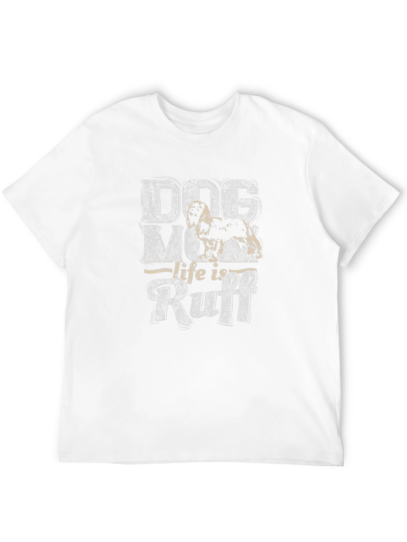 Dog Mom Life Is Ruff Black T-Shirt