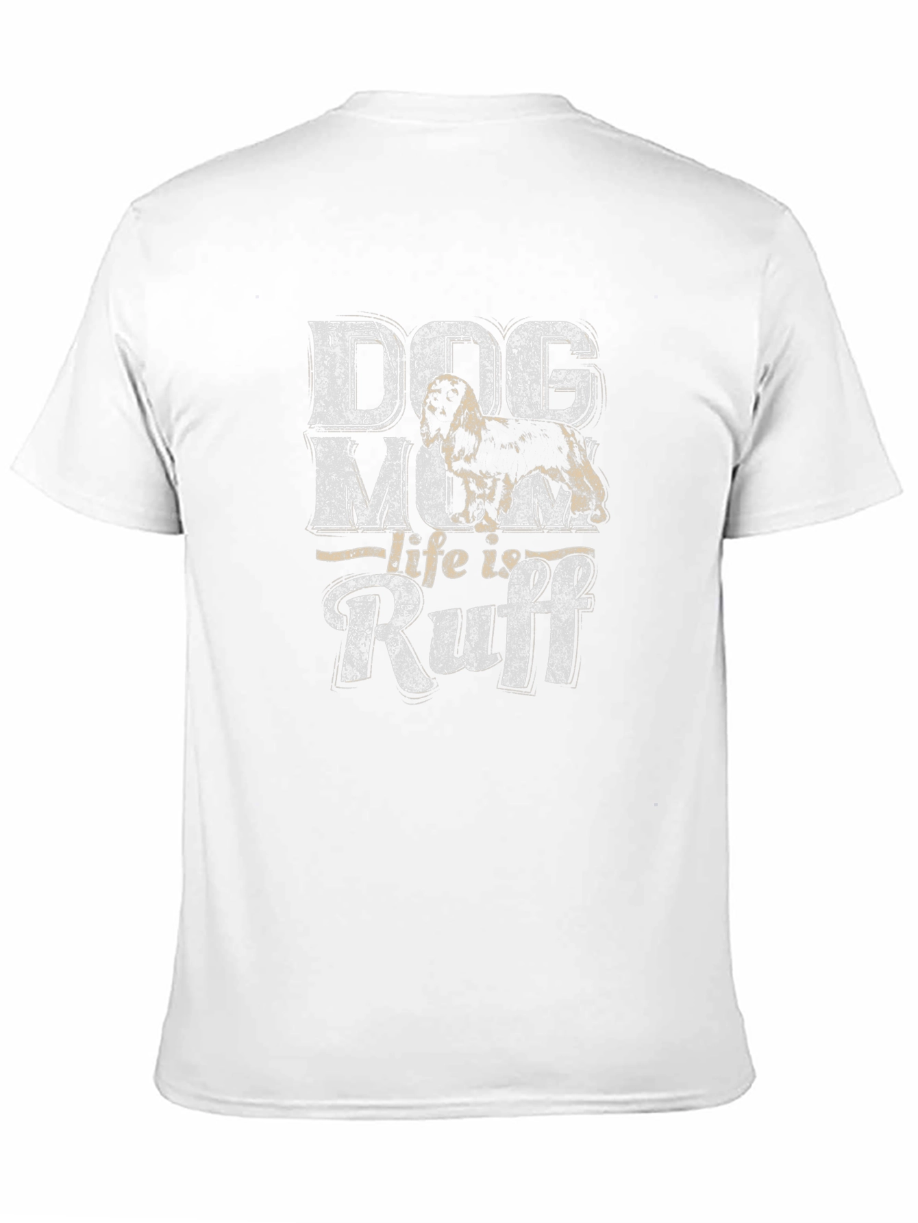 Dog Mom Life Is Ruff Black T-Shirt