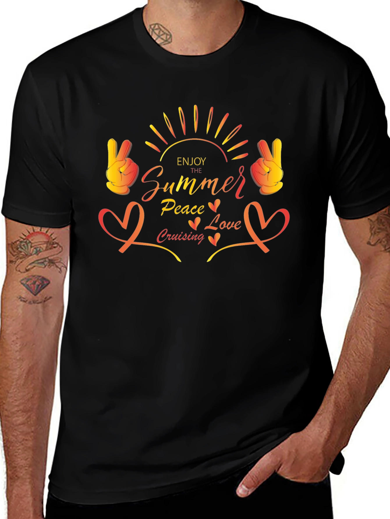 Summer Peace Love Cruising Graphic Tee