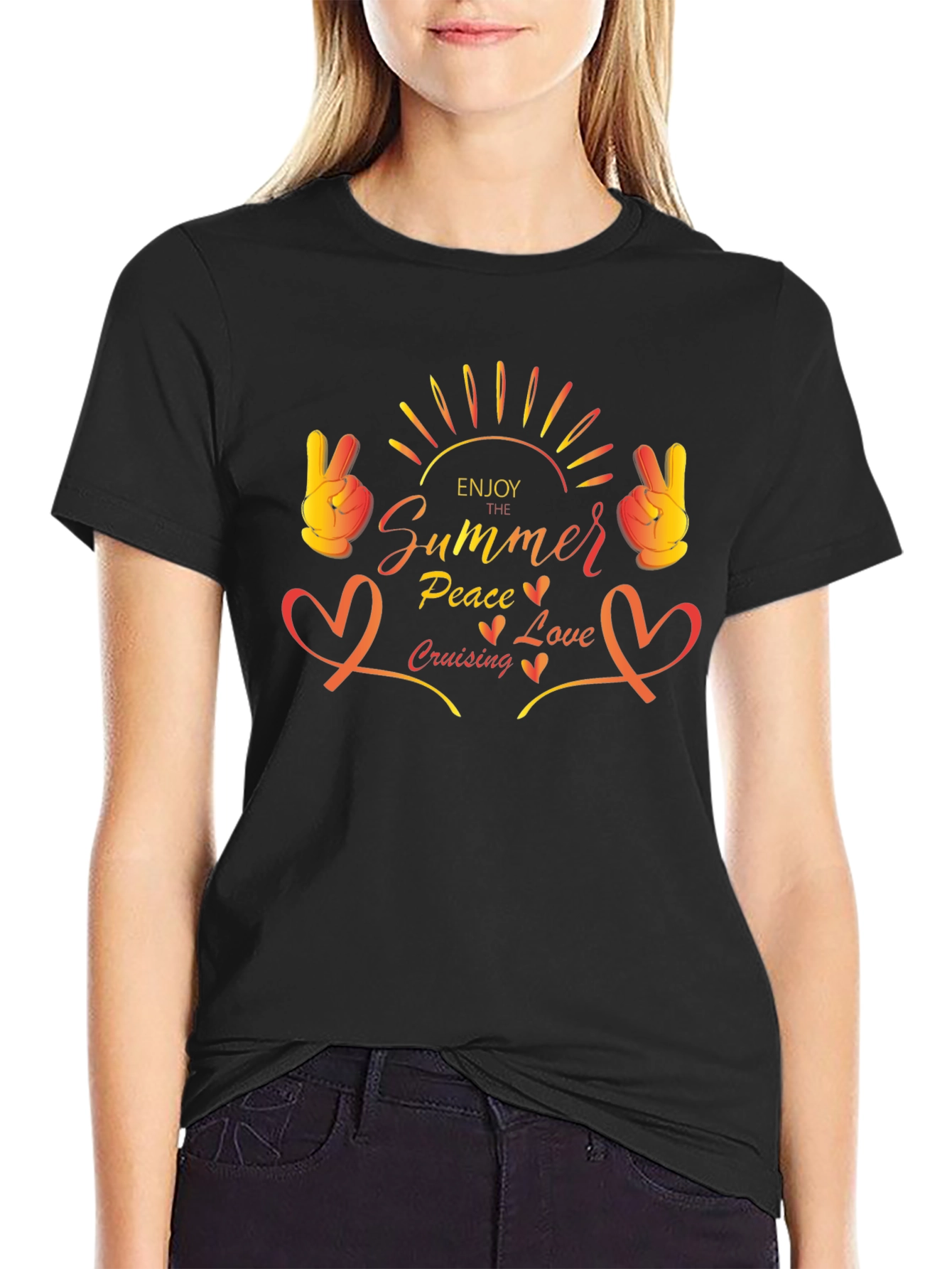Summer Peace Love Cruising Graphic Tee