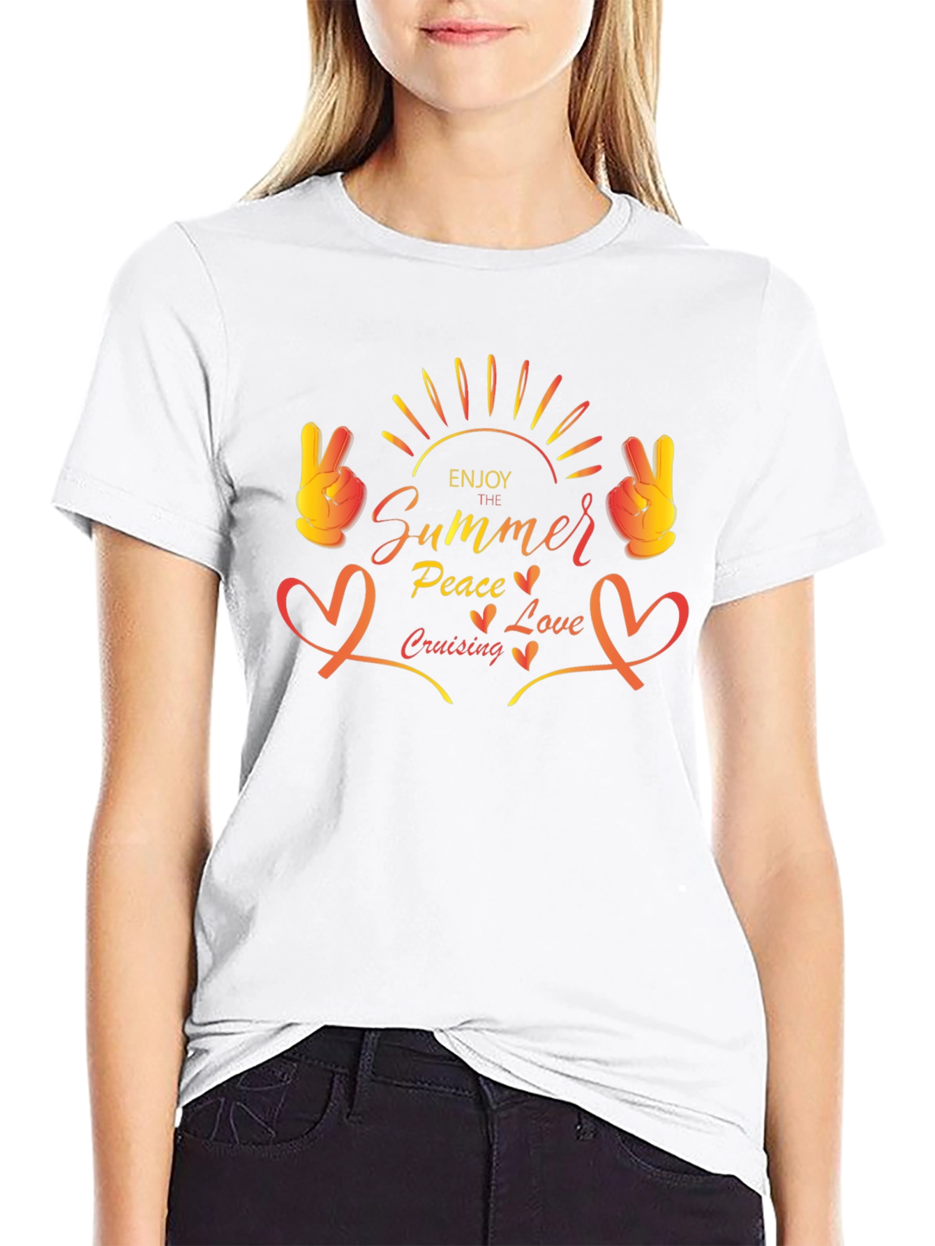Summer Peace Love Cruising Graphic Tee