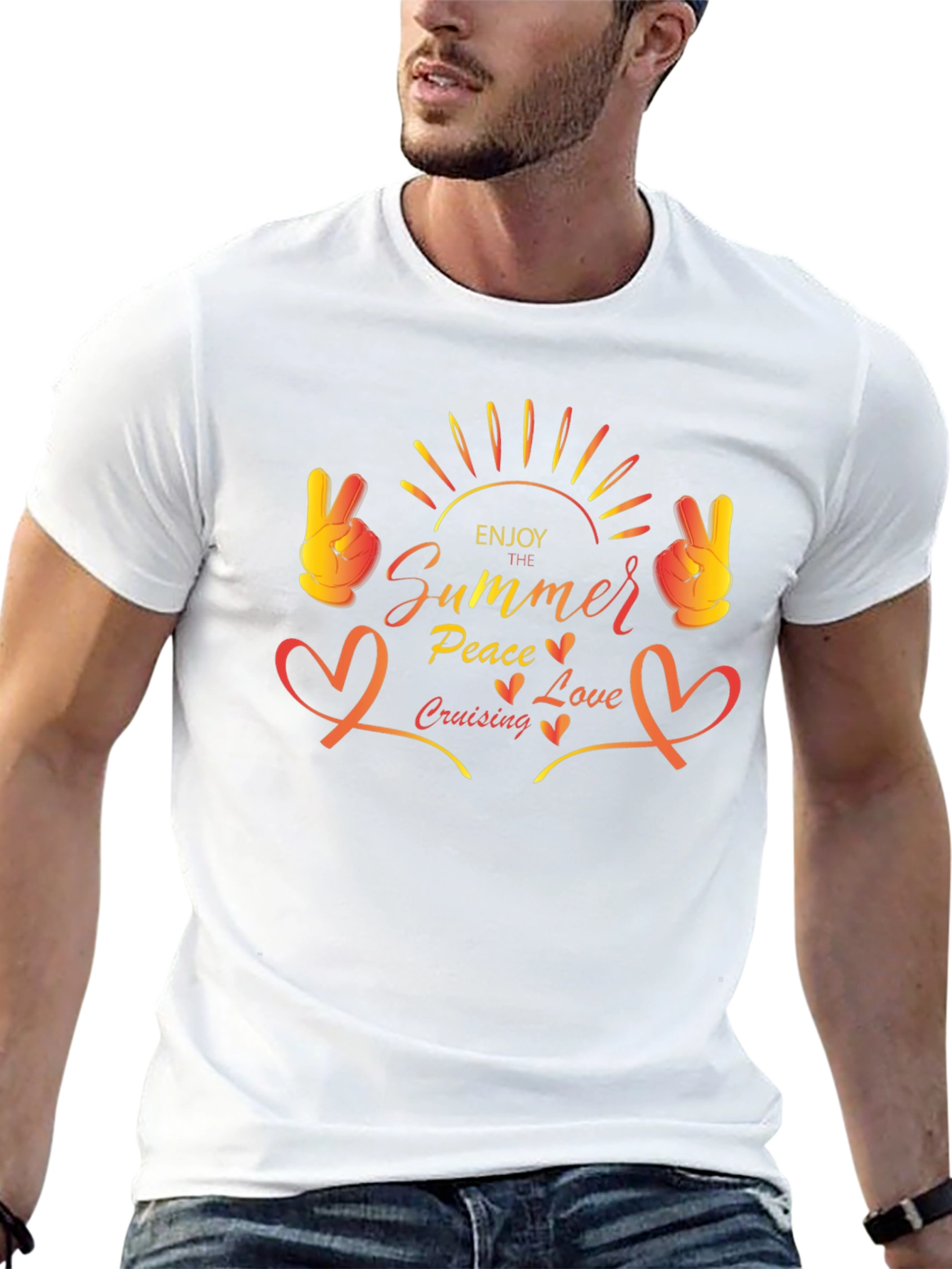 Summer Peace Love Cruising Graphic Tee
