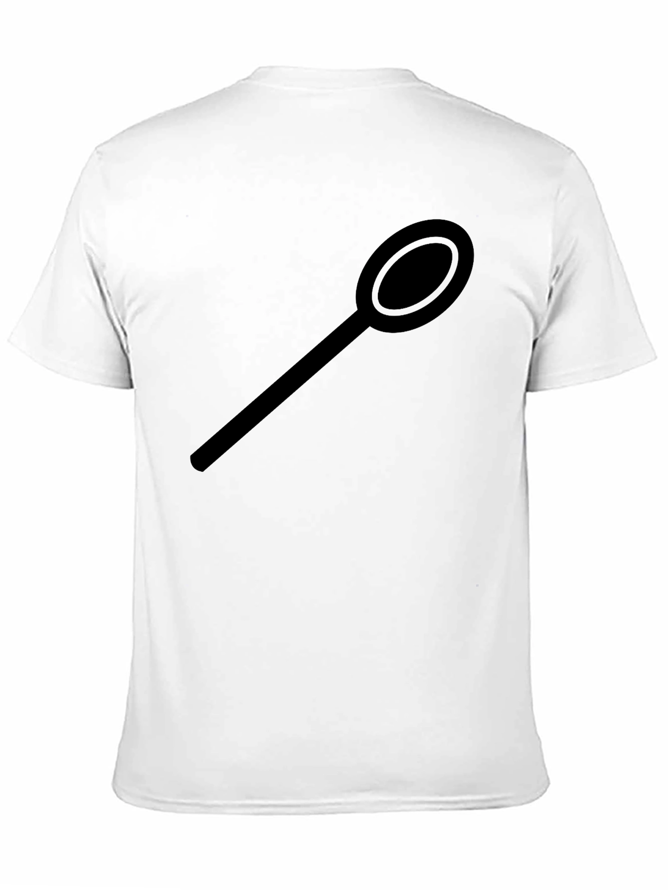 Mens Black Spoon Graphic T-Shirt
