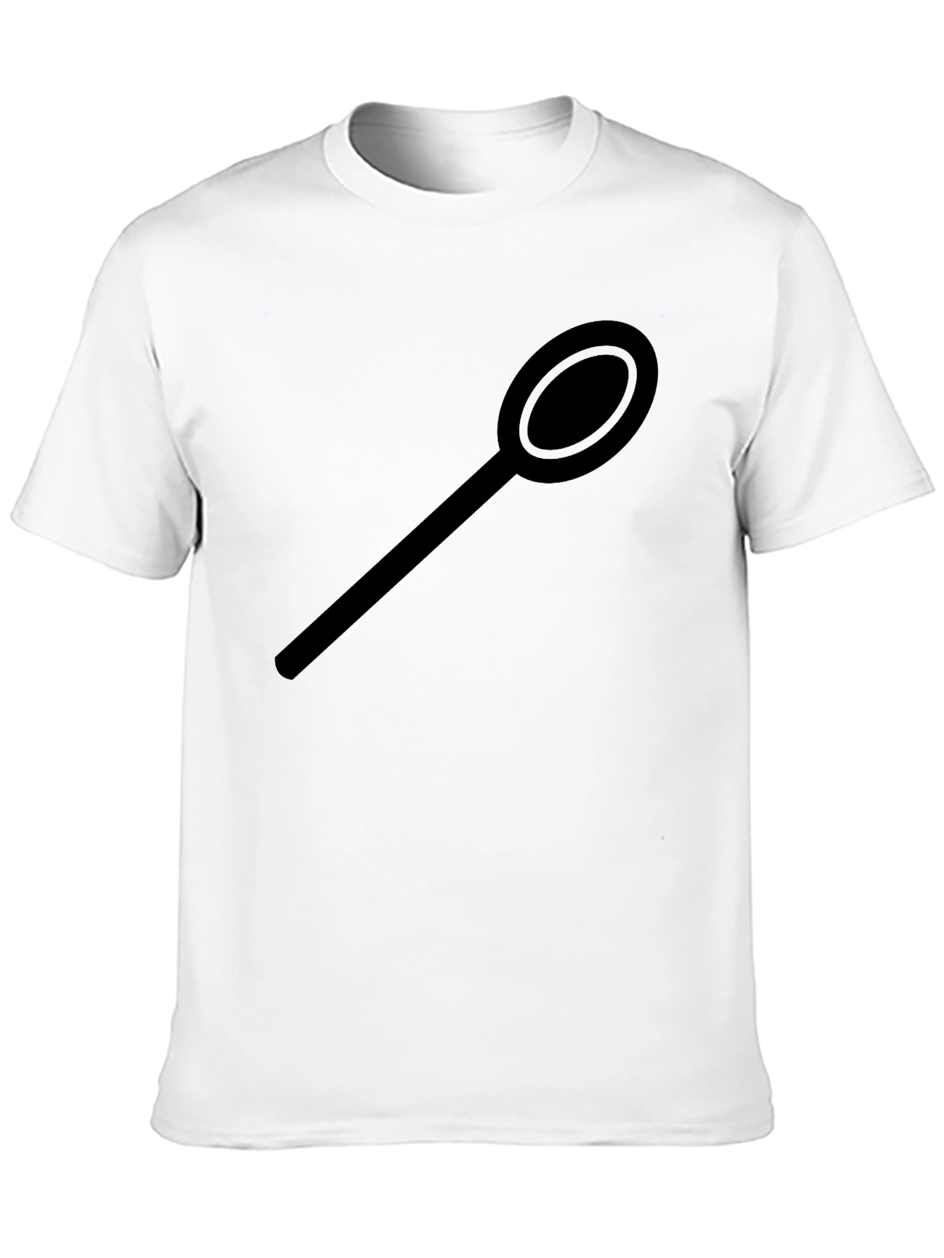 Mens Black Spoon Graphic T-Shirt