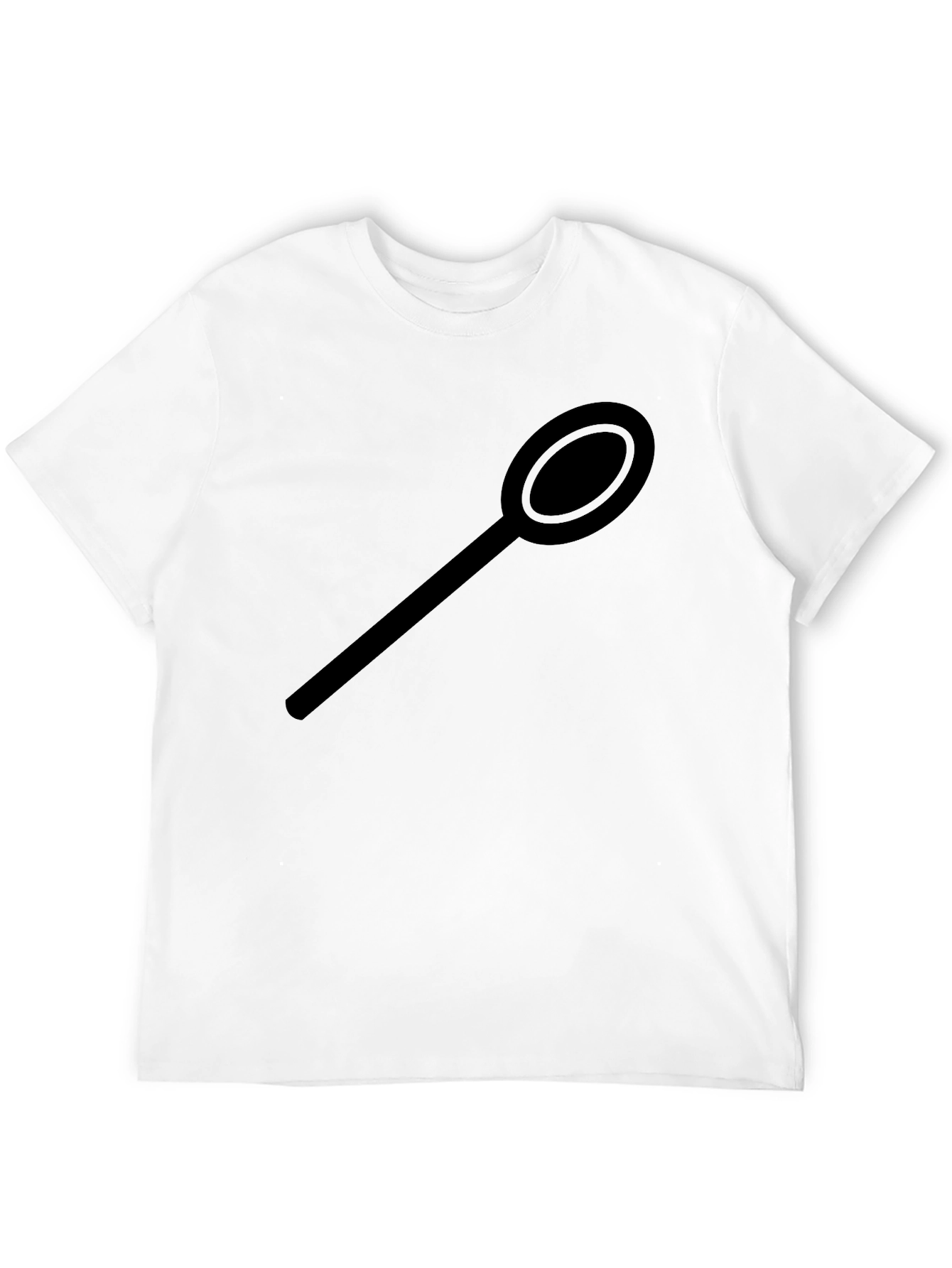 Mens Black Spoon Graphic T-Shirt