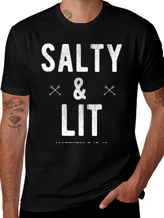 Salty & Lit Graphic Tee - Trendy Casual Wear