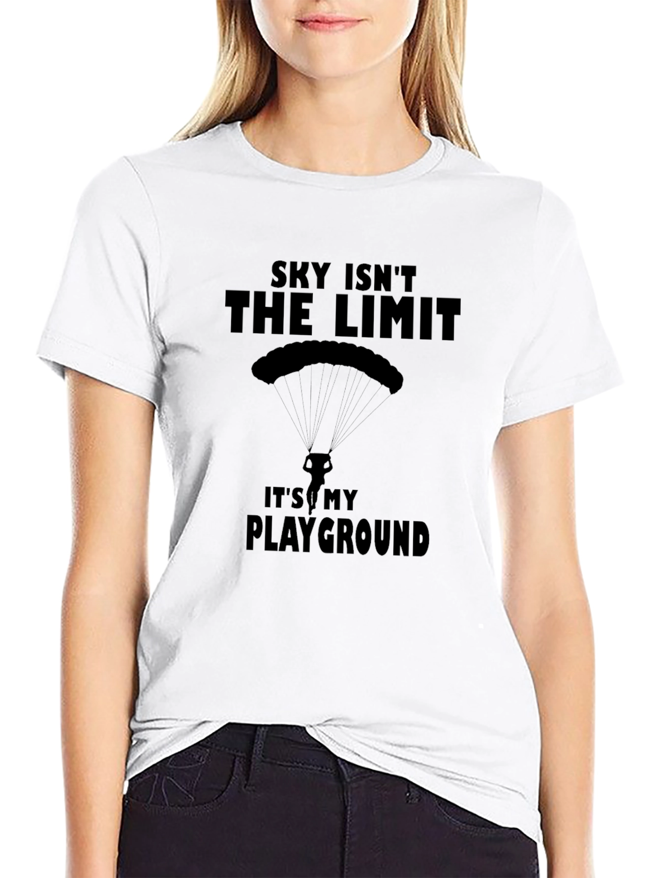 Sky Isnt the Limit T-Shirt - Playground Parachute Design