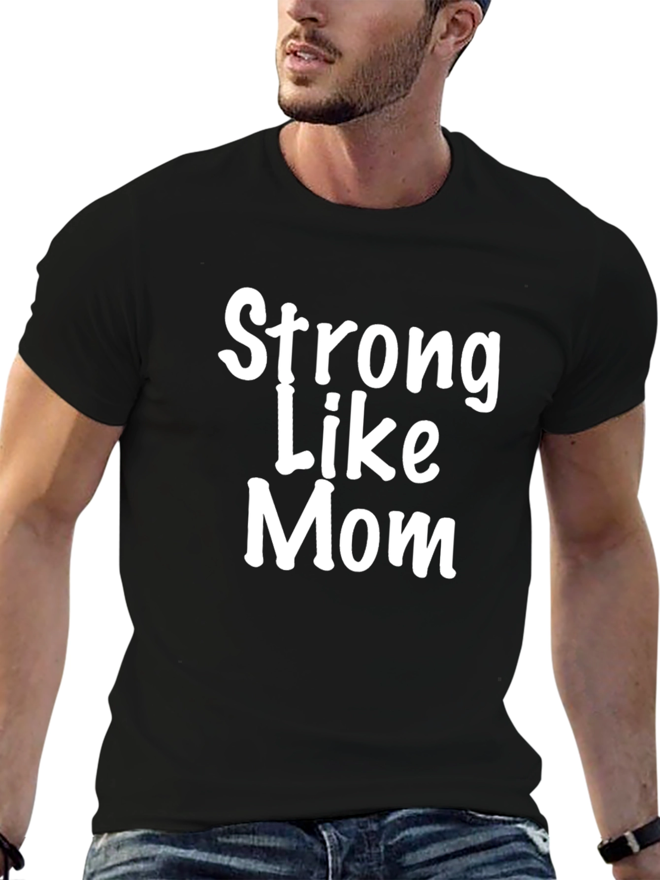 Strong Like Mom Black T-Shirt