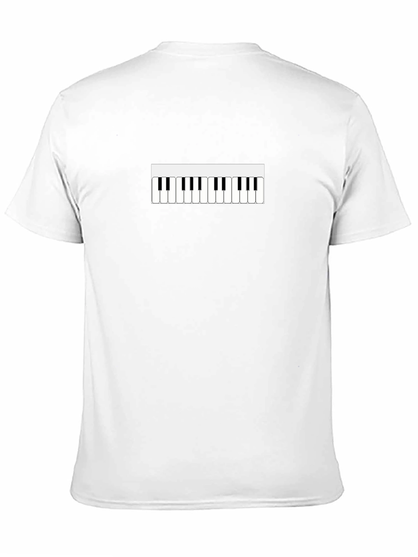 Piano Keys Graphic T-Shirt - Black Casual Tee