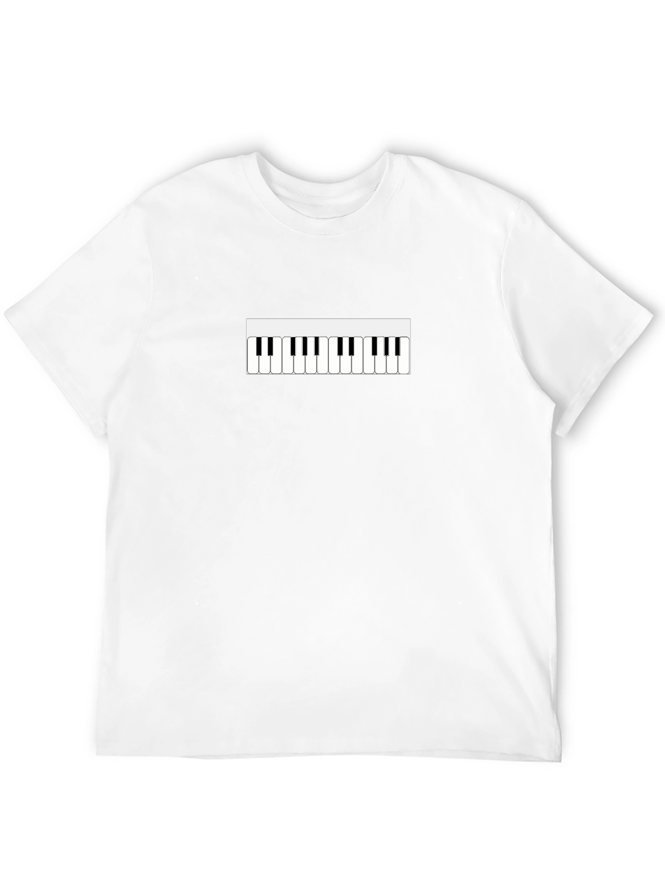 Piano Keys Graphic T-Shirt - Black Casual Tee